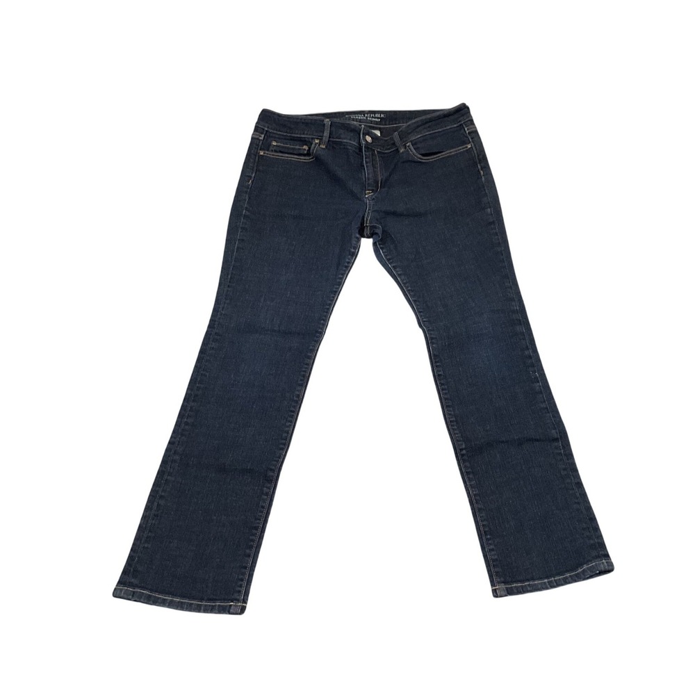 Banana Republic Classic Skinny Jeans‎ Womens 12P Dark Wash Stretch Blue